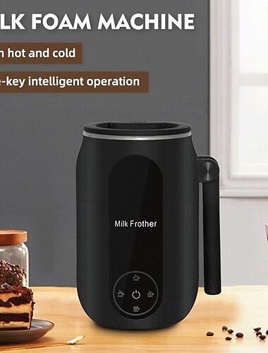  mousseur à lait électrique pour faire mousser le lait 4 en 1 avec poignée rotative pour faire mousser le café/latte/cappuccino