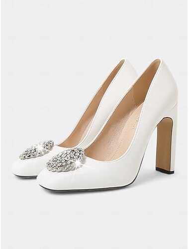  Rote High Heels aus Lackleder für Damen mit abnehmbarer Strass-Verzierung – elegante und vielseitige Pumps für formelle Anlässe, Partys und das Büro