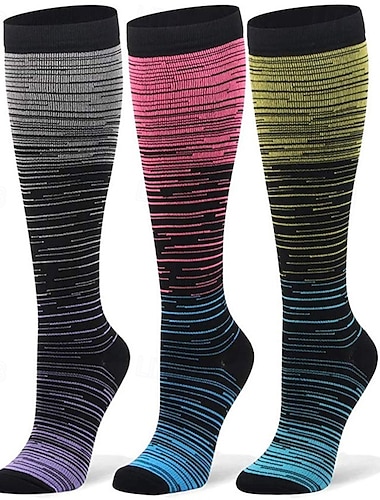  Calcetines de yoga 3 pares Hombre Mujer Calcetines de compresión A prueba de resbalones Transpirable Reductor del Sudor Cómodo Entrenamiento de gimnasio Baloncesto Fútbal Corriendo Correr Deportes