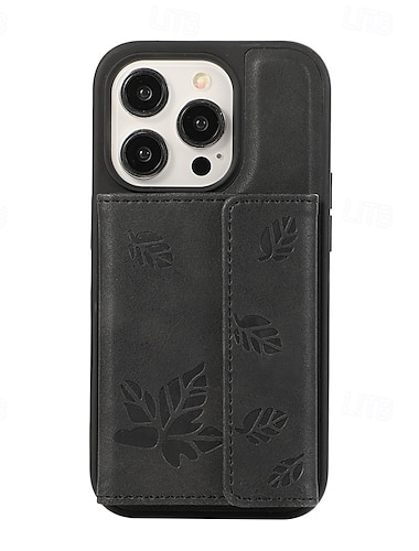  teléfono Funda Para iPhone 15 14 Pro Max Plus iPhone 13 12 Pro Max Funda Trasera con Soporte Ranura para tarjetas Antigolpes Retro TPU Cuero de PU