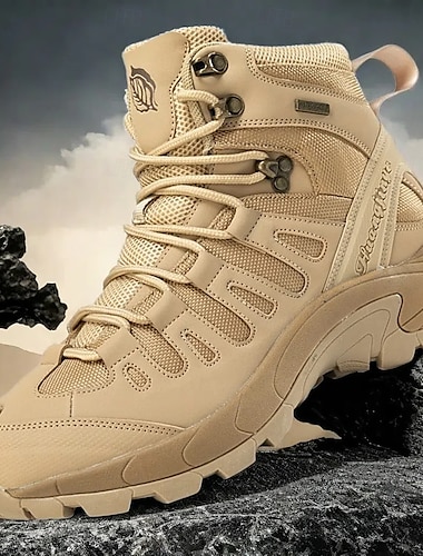  bottes de randonnée tactiques pour hommes - bottes de combat légères dans le désert avec maille respirante et semelle antidérapante pour les aventures en plein air