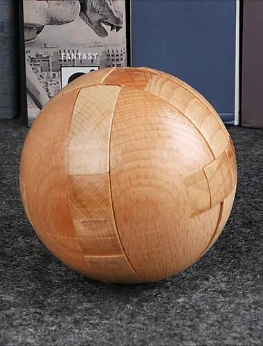  Holzpuzzle Zauberball Denksportaufgabe Spielzeug Intelligenzspiel Ballpuzzle Halloween Weihnachten Erntedankfest Geschenk