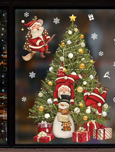  kerststickers kerst raamstickers kerstman vrolijke kerststickers wandversieringen navidad kerstcadeaus vrolijke kerst raamstickers