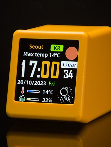  orologio portatile intelligente wifi stazione meteo display meteo temperatura umidità orologio decorazioni da tavolo