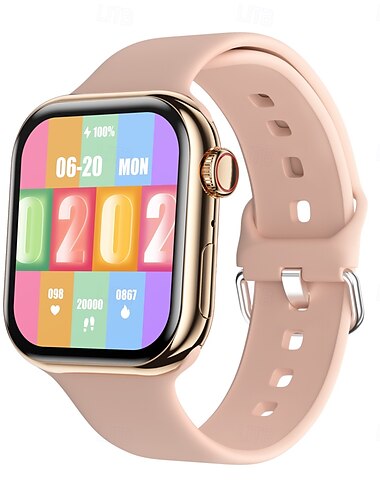  696 iW10 Smartwatch 1.85 Zoll Smart-Armband Bluetooth Anruferinnerung Schlaf-Tracker Herzschlagmonitor Kompatibel mit Android iOS Herren Freisprechanlage IP 67 44mm Uhrengehäuse