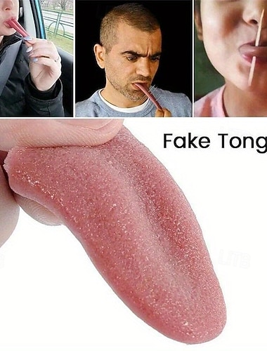  Simulatori di lingua finta iper-realistici da 10 pezzi - accessorio di scherzo in gomma morbida e flessibile con texture realistica per trucchi di magia divertenti scherzi per costumi di Halloween -