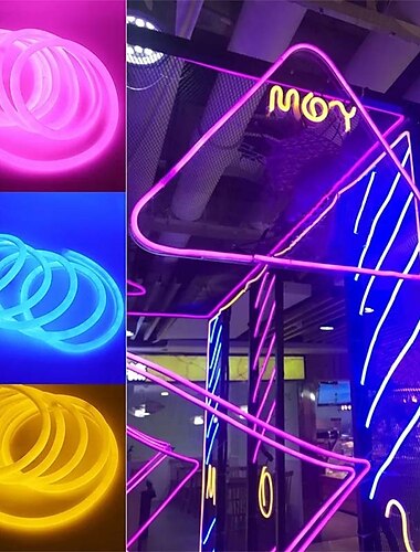  1 m 2 m 3M Neonová pásová světla 150 LED diody Flexibilní neon 14 mm 1 sada Teplá bílá Červená Modrá Pásová LED svítidla Venkovní Voděodolné Dovolená 220-240 V 110-120 V