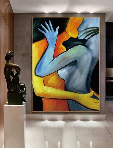  amanti fatti a mano ritratto su tela dipinto a mano donne africane nude pittura a olio arte murale fatta a mano idee di arredamento moderno dipinto di nudo per la tua casa e il tuo ufficio decorazione