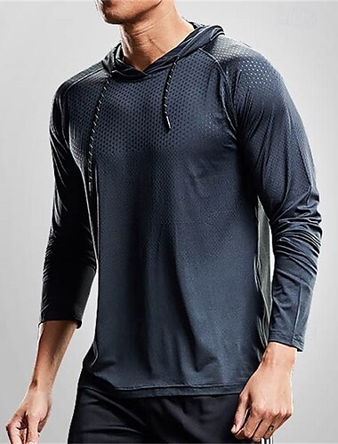  Herren Laufshirt Sport Top reflektierende Streifen Langarm T-Shirt Casual Athlässigkeit Herbst Windundurchlässig Atmungsaktiv Fitnesstraining Laufen Gehen Sportbekleidung Sportkleidung Einfarbig