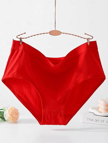  Damen-Boyshorts 1 Stück Unterwäsche schlicht klassisch reine Farbe Baumwolle mittlere Taille Übergröße geschlechtsneutral hellblau schwarz rosa M L XL Home-Outfits