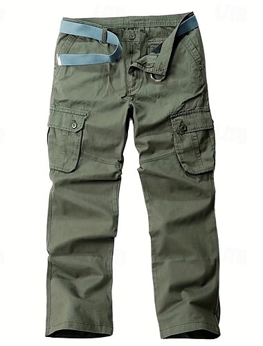  Herren Cargohose Cargohosen Hose Hosen Knopf Multi Pocket Glatt tragbar Outdoor Täglich Campen und Wandern Modisch Klassisch Schwarz Grün