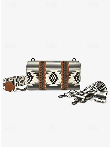  Damen Geldbeutel Handgelenk-Tasche Schultertasche Geldbörse für Kreditkarteninhaber Segeltuch Outdoor B¨¹ro Einkauf Reißverschluss Mehrere Taschen Hohe Kapazität Langlebig Multi-Carry Nationales Totem