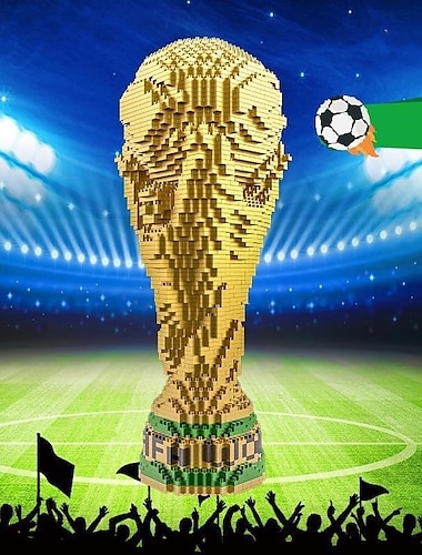  architectuur micro mini blokken wereldbeker trofee modelbouwset - 4000 stuks micro mini stenen speelgoed cadeau voor volwassenen en kinderen en voetballiefhebbers