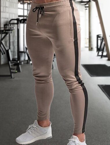  Homme Jogging Jogging Pantalon Pantalons de course Pantalon athlétique Pantalons de GYM Poche Cordon Pantalons / Surpantalons Extérieur Sport & Loisir Athlétique Séchage rapide Poids Léger Doux