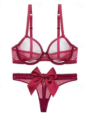  Papá Noel Mrs.Claus Picardias Lencería Conjuntos de Sujetadores y Panties Tanga Ropa Interior Mujer Navidad Año Nuevo Nochebuena Sensual Adultos Fiesta Navidad Sujetadores