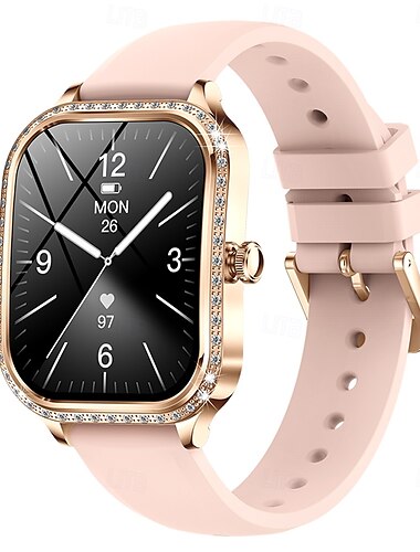  696 MK88 Smartwatch 1.75 Zoll Smart-Armband Bluetooth Anruferinnerung Schlaf-Tracker Herzschlagmonitor Kompatibel mit Android iOS Damen Freisprechanlage Nachrichterinnerung IPX-0 36mm Uhrengehäuse