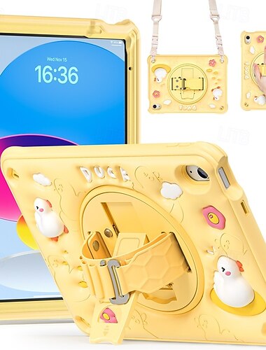  Tablet Hoesje cover Voor Apple iPad Pro 11"(2024) iPad 10.9'' 10e iPad Air 5e ipad 9th 8th 7th Generation 10.2 inch iPad Pro 11'' 3e 2e 1e Draagbaar Handvat Potloodhouder dier Hond PC Siliconen
