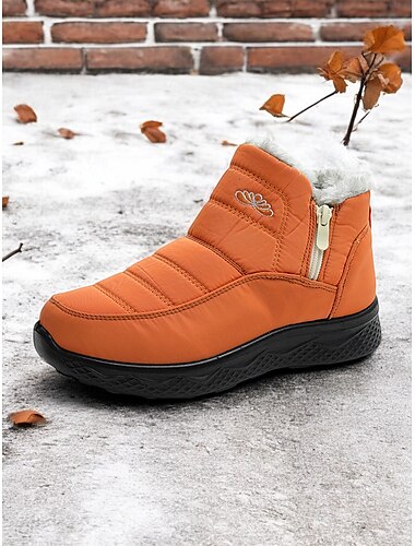  Wasserdichte Winterstiefeletten für Damen mit Kunstfellfutter – isolierte Schneestiefel für kaltes Wetter und Outdoor-Aktivitäten