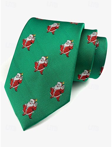  Weihnachtskrawatte für Herren – festliche Krawatten mit Weihnachtsmann-, Schneeflocken- und Zuckerstangen-Motiven für Feiertagspartys