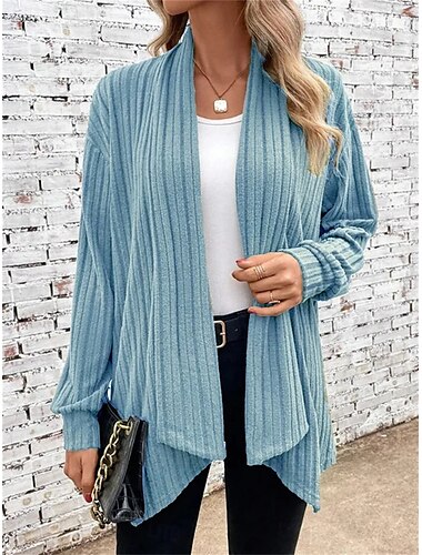  Damen Wintermantel Outdoor Strasse Freizeitskleidung Herbst Winter Standard Mantel Regular Fit warm Atmungsaktiv Stilvoll Brautkleider schlicht Jacken Langarm Glatt Übergröße Blau Grün Grau