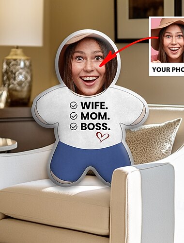 Onregelmatige Kussens  Hoofdkussens Persoonlijk Geschenk Foto Vrouw Moeder Baas Aangepaste Geschenkideeën in Diverse Maten met Inleg Geschenken voor Haar Valentijnsdag