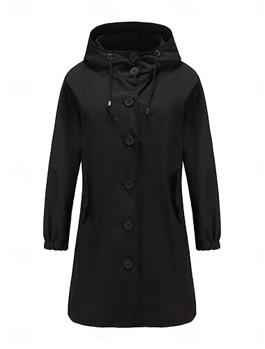  Damen Freizeitjacke Trenchcoat Outdoor Strasse Freizeitskleidung Herbst Winter Standard Mantel Regular Fit warm Regendicht Atmungsaktiv Stilvoll Brautkleider schlicht Jacken Langarm Feste Farbe Mit