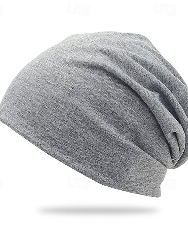  Hombre Unisexo Sombrero de Beanie Sombreros de invierno Gorros 骷髅头毛线帽 Sombrero tejido Negro Azul Marino Oscuro Poliéster De Punto Acogedor Ropa Cotidiana Noche Color sólido/liso Templado