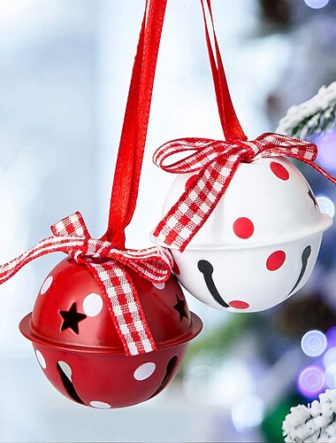  dzwonki świąteczne ozdoby świąteczne ozdoby choinkowe 4cm metalowy zestaw dzwonków kolorowy wisiorek dzwonek