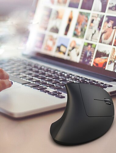  Vertikale Maus für die rechte Hand, einstellbare DPI, kabellose vertikale Maus, 2,4 g, ergonomische optische Maus der 5. Generation für Handgelenksbelastung