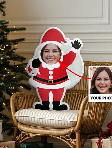  almofadas de natal irregulares&amp;almofadas presente personalizado foto boneco de neve, papai noel, ideias de presentes personalizados em vários tamanhos com encarte