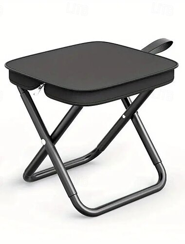  tragbarer Klapphocker - langlebige Carbonfaser, ovale Form mit Reißverschlusstasche für Outdoor-Freizeitaktivitäten/Camping, leichtes und kompaktes Design, ideal für Camper und Outdoor-Fans