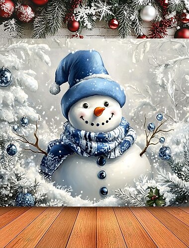  juledekorasjoner snø par hengende billedvev veggkunst stor billedvev veggmaleri dekor fotografi bakteppe teppe gardin hjem soverom stue dekorasjon