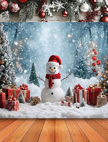  クリスマス デコレーション 雪だるま ギフト 吊り下げタペストリー クリスマス ウォール アート 大きなタペストリー 壁画 装飾 写真 背景 ブランケット カーテン 自宅 寝室 リビングルーム 装飾