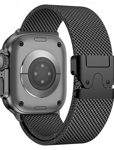  Banderolă Sport Curea Milaneza Compatibil cu Curea de ceas Apple Watch 38mm 40mm 41mm 42mm 44mm 45mm 49mm Închidere metalică Oțel inoxidabil Curea de ceas de schimb pentru iwatch Ultra 2 Series 9 8 7