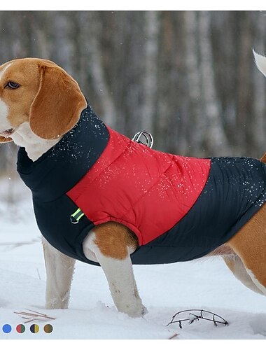  Perros Abrigos Chaqueta Chaqueta acolchada con arnés Impermeable Resistente al Viento Templado Exterior Ropa para perros for Small Medio Grande
