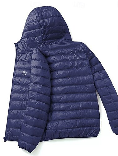  Herren Graphic Nautisch Kompass Daunenjacke puffer jacket Wasserdicht Brautkleider schlicht Täglich Festtage Ausgehen Bedruckt Herbst Winter Mit Kapuze Langarm Schwarz Rote Marineblau