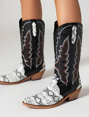  Retro Vintage Hippie 1970er Schuhe Westernstiefel Hippie Westlicher Cowboy Herren Damen Karneval Maskerade Urlaub Party / Abend Alltagskleidung Erwachsene Schuhe