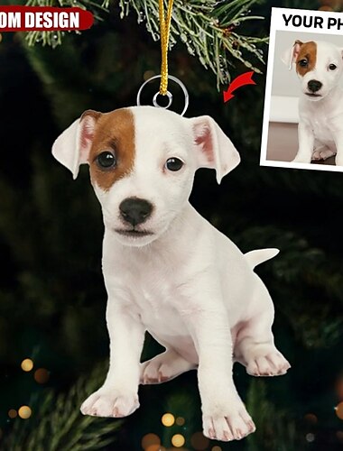  Gepersonaliseerde Foto Kerstornamenten Acryl 2D Aangepast Geschenk Voor Huisdier Liefhebber Foto Ornament Kerstboom Ornamenten Xmas Decoratie Hangende Hanger Geschenken