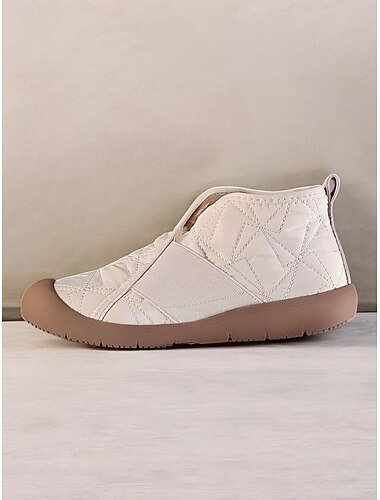  Gesteppte Damen-Winterschuhe zum Reinschlüpfen – gemütliche, pelzgefütterte, wasserdichte Freizeitstiefel für kaltes Wetter
