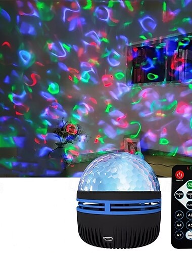  led stjernehimmel projeksjonslys mini fjernkontroll projektor usb plug-in fargerik atmosfære lite nattlys