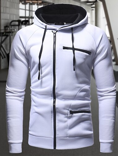  Hombre Sudadera con capucha de fitness Sudadera con capucha de entrenamiento Manga Larga Sudadera Casual Ropa Deportiva Otoño Mantiene abrigado Resistente al Viento Transpirable Entrenamiento de