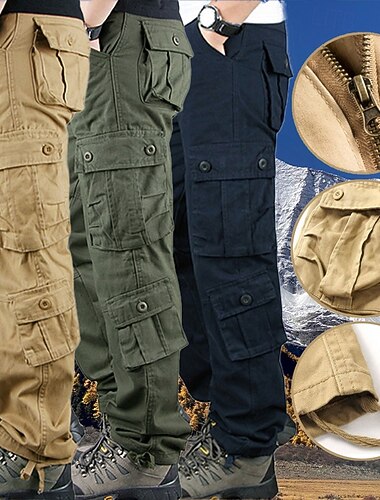  Pánské Outdoorové kalhoty Kargo kalhoty Dağcı Pantolonu Armáda Kamuflážní barva Jaro Venkovní Běžný Voděodolný Rychleschnoucí Prodyšné Kalhoty Lesní zelená černá + šedá Bavlna Lov Lezení Kempování a