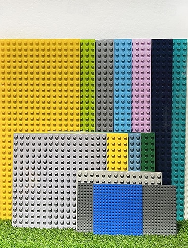  4 Pack Classic Baseplates Bouwplaten voor Bouwstenen Compatibel met Alle Grote Merken en Activiteit Tafel-Bouwplaat 10 x 10 Leeftijd 3 jaar en ouder Multikleurig Kerstcadeau