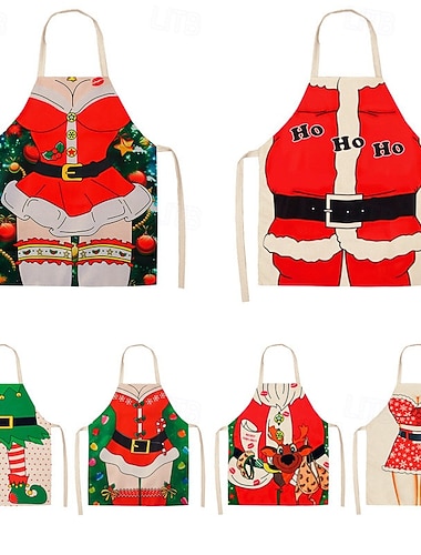 Weihnachtsmann Elf FrauClaus Schürze Weihnachtsgeschenk Herren Damen Jungen Mädchen Cosplay-Kostüm Erwachsene Kinder Weihnachten Neujahr Heiligabend Weihnachten Party Schürze   Weihnachtsmann Elf FrauClaus Schürze Weihnachtsgeschenk Herren Damen Jungen Mädchen Cosplay-Kostüm Erwachsene Kinder Weihnachten Neujahr Heiligabend Weihnachten Party Schürze