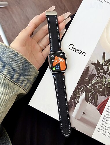  革バンド と互換性があります Apple Watch ウォッチバンド 38mm 40mm 41mm 42mm 44mm 45mm 49mm 女性 マグネティッククラスプ 調整可 本革 交換用時計バンド のために iwatch Ultra 2 Series 9 8 7 SE 6 5 4 3 2 1