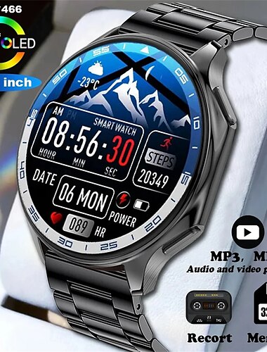  DT WATCH X שעון חכם 1.43 אִינְטשׁ חכמים שעונים Blootooth מד צעדים מזכיר שיחות עוקב כושר מותאם ל אנדרואיד iOS גברים המתנה ארוכה שיחות ללא מגע יד עמיד במים IP 67 מארז שעון 46 מ"מ