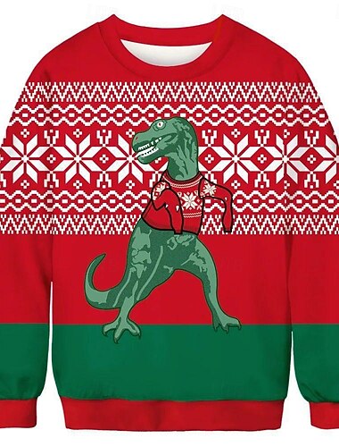  Natale Burlone Cartone animato Pullover Felpa divertente di Natale Stampa 3D 3D Natale Divertente Per Da coppia Per uomo Per donna Per adulto Natale Carnevale Stampa 3D Feste Festival