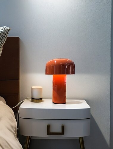  tragbare Pilz-Tischlampe, kabellose Touch-Nachtlicht-USB-Schreibtischlampe für Schlafzimmer, Heimdekoration