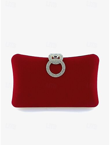  Elegante Clutch aus blauem Samt für Damen mit Henkel aus Strassringen – die perfekte Abendtasche für Hochzeiten, Partys und formelle Anlässe