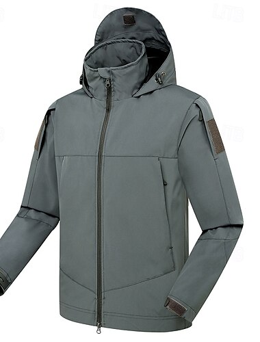  Férfi Softshell dzseki Planinarska jakna Szabadtéri Szélbiztos Vízálló Széldzseki kabát Utazás Fekete Zöld Khakizöld Szürke